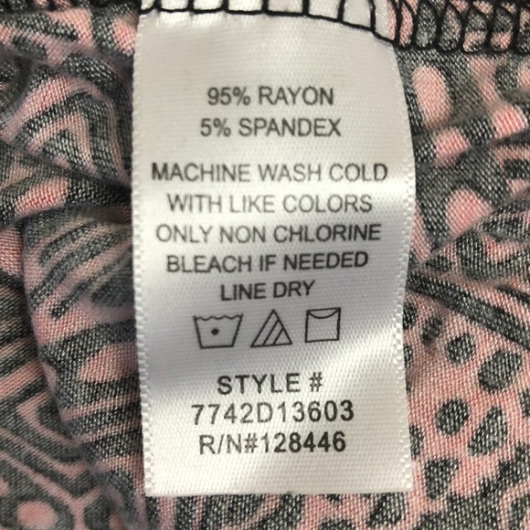 Tribal Print Pink And Black Strapless Maxi Dress - Picture 6 of 6